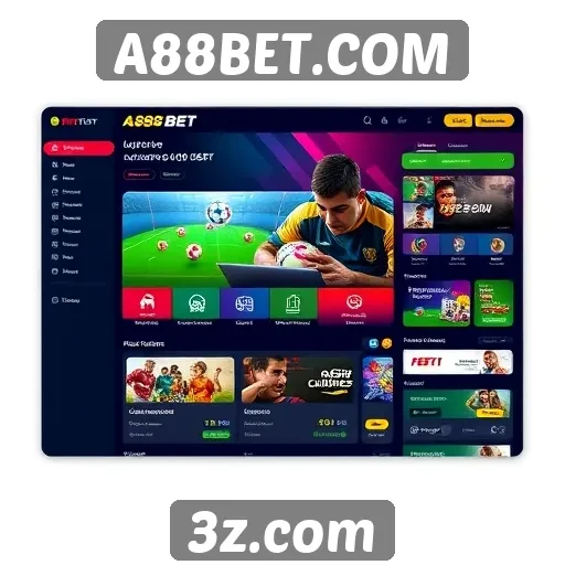 Interface e usabilidade do site A88BET.COM para usuários